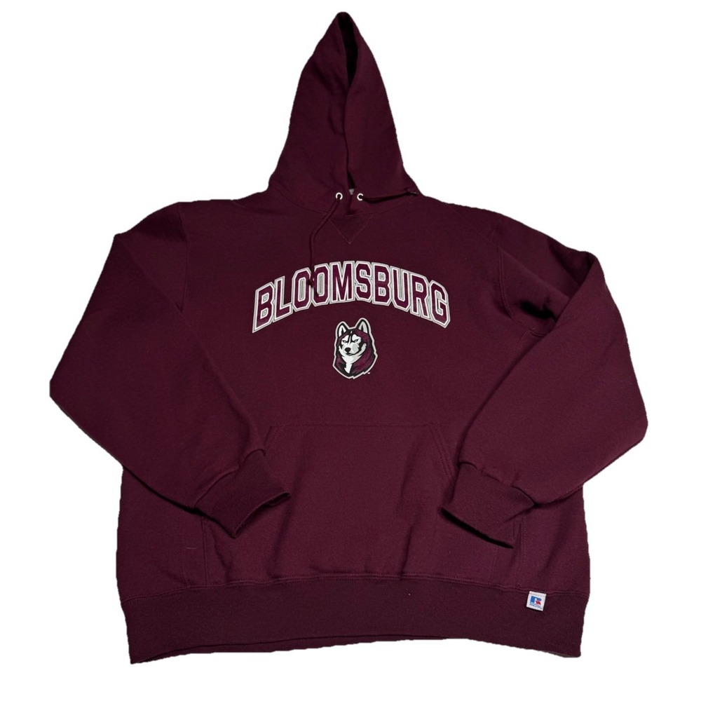 Vintage Bloomsburg Huskies College University Hoodie Sweatshirt Size Large